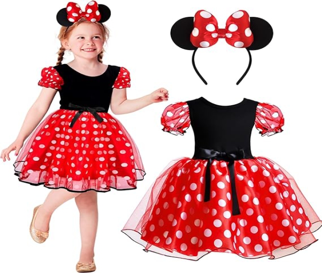 Mini Mouse Kostüm für Mädchen (2-9 Jahre)