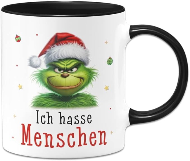 Tasse Ich hasse Menschen Grinch Weihnachten